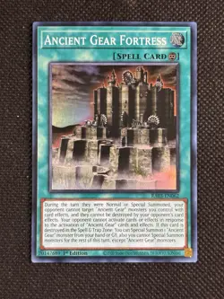 YuGiOh! - Ancient Gear Fortress RA03-EN062 Super Rare 1st Edition Near Mint - Image 1