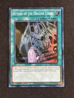 YuGiOh! - Return of the Dragon Lords RA03-EN060 Super Rare 1st Edition Near Mint - Image 1