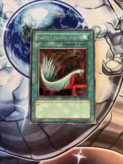 (27) Yugioh Harpie's Feather Duster SDD-003 Parallel Secret Rare LP - Image 1