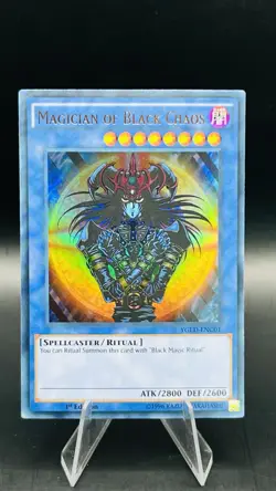 Magician of Black Chaos - YGLD-ENC01 - Ultra Rare 1st Edition Yugioh Card - Image 1