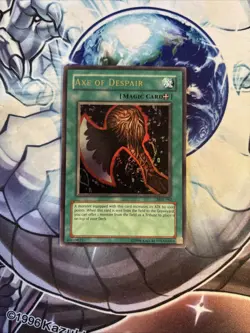 (27) Yugioh! Axe of Despair (MRL-002) Ultra Rare Magic Ruler Unlimited, MP - Image 1