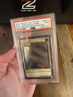 Blue-Eyes White Dragon Ghost Rare GFP2-EN175 2022 Yugioh PSA 9 Mint - Image 3
