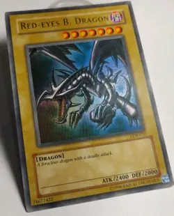 Yugioh Red-Eyes B. Dragon Legend of Blue-Eyes Ultra LOB-070 Unlimited NM - Image 1