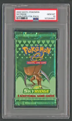 Pokemon Cards - PSA 10 Skyrdige Booster Pack Kabutops - Foil Pack - GEM MT - Image 1