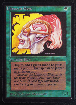 Llanowar Elves MTG Card BETA Magic: the Gathering 1993 - Image 1