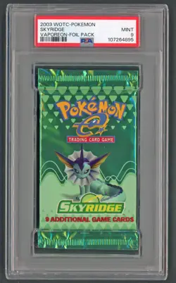 Pokemon Cards - PSA 9 Skyrdige Booster Pack Vaporeon - Foil Pack - MINT - Image 1