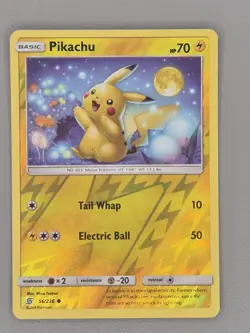 Pokemon TCG Pikachu 52/236 Card Unified Minds Reverse Holo Rare Mint - Image 3