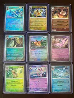 Prismatic Evolution Eeveelutions Master Ball 9 Card Set (English) Pokemon TCG - Image 1