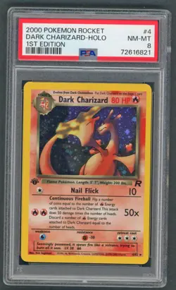 Pokemon Cards - PSA 8 1st Edition Dark Charizard 4/82 - Team Rocket - BGS - Image 1