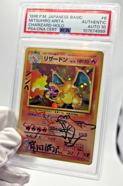 Pokemon Cards - PSA Authentic Auto 10 Charizard 006 JPN Mitsuhiro Arita Signed - Image 4