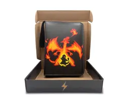 Pokemon Trading Card Three Ring Binder with 50 Pages and Carry Strap - Charizard - Image 1