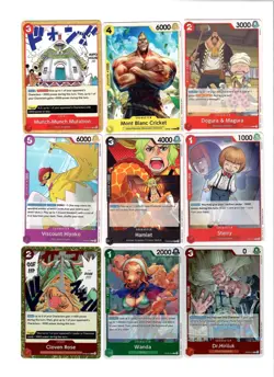 One Piece TCG Card Game 100 Cards Mixed Lot W/10 Bonus Foils -Starter Collection - Image 1