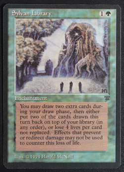 Sylvan Library MTG Card Legends Magic: the Gathering 1994 - Image 1