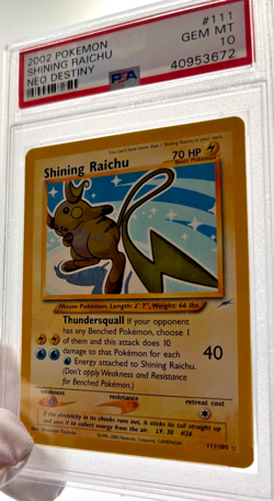 Pokemon Cards - PSA 10 Shining Raichu 111/105 - Neo Destiny - GEM MT - PSA10 - Image 5