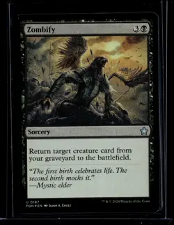 Zombify - 187 - Foil - FDN - NM - MTG Magic the Gathering - Image 1