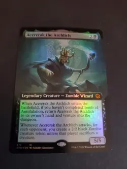 1 x Acererak the Archlich - Foil - Extended Art - Forgotten Realms MTG NM - Image 1