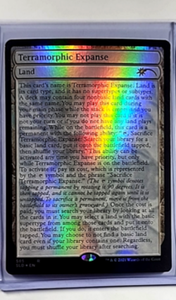 MTG Magic the Gathering SLD Secret Lair Drop Full Text Foil Terramorphic Expanse - Image 1