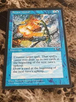 ARCANE DENIAL Magic the Gathering MTG Alliances MP - Image 1