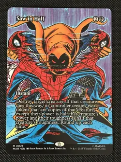 Saw in Half 0021 Borderless MTG Spider-Man Non-Foil NM/M - Image 1