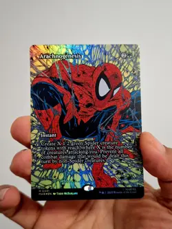 Magic the Gathering MTG, Arachnogenesis Full Art Spider-man 0031 FOIL~NM - Image 1