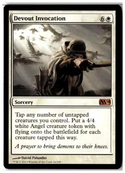 MTG Devout Invocation - Magic 2014 (M14) Moderately Played English - Image 1