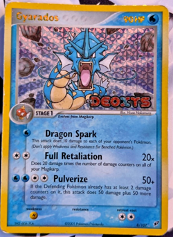 Pokemon TCG Gyarados 8/107 Reverse Holo - EX Deoxys - Played Condition - Image 1