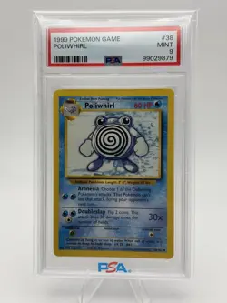PSA 9 MINT Pokemon TCG Poliwhirl 038/102 Base Set Regular Vintage WOTC - Image 1
