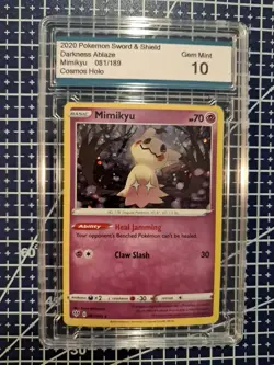 2020 Pokemon Mimikyu 081/189 Cosmos Holo Promo Darkness Ablaze Gem Mint 10 - Image 2