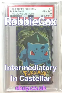 1999 Topps Pokemon The Movie Die-Cut #1 BULBASAUR - PSA GEM MINT 10 - Image 1