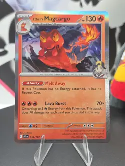 X4 Playset - Ethan's Magcargo 036/182 Sv10: Destined Rivals Holo - Pokemon - Image 2