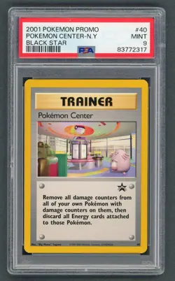 Pokemon Cards - PSA 9 Pokemon Center 40 - Trainer Black Star Promo - MINT - PSA9 - Image 1