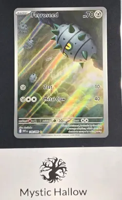 Pokemon TCG S&V White Flare Ferroseed Card 148/086 Illustration Rare - Image 1