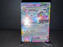 Sylveon ex 041 2025 Pokemon Prismatic Evolutions Stamp Promo Holo Rare Card NM+ - Image 1