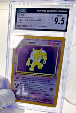 Pokemon Cards - CGC 9.5 1st Edition Hypno 8/62 - Fossil Holo - MINT+ PSA BGS - Image 5
