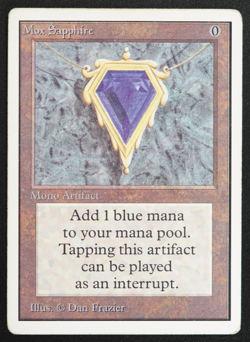 Mox Sapphire Unlimited Magic Card MTG Power 9 Reserved List - Image 2