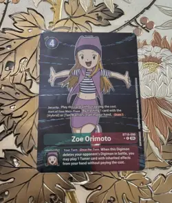 Digimon Card Game Zoe Orimoto BT18-090 R Promo Release Special Booster 2.0 Alt - Image 1