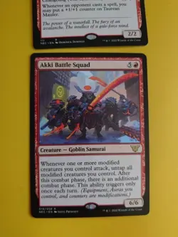 Akki Battle Squad & Taurean Mauler. NEC rares MTG 2 Card. - Image 2