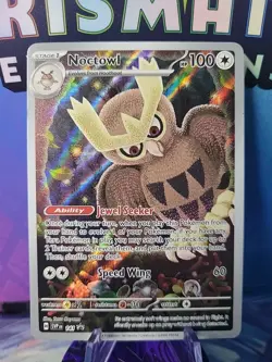 Noctowl SVP141 Scarlet & Violet Full Art Black Star Promo Holo Pokemon Card NM - Image 1