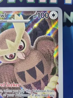 Noctowl SVP141 Scarlet & Violet Full Art Black Star Promo Holo Pokemon Card NM - Image 3
