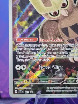 Noctowl SVP141 Scarlet & Violet Full Art Black Star Promo Holo Pokemon Card NM - Image 5