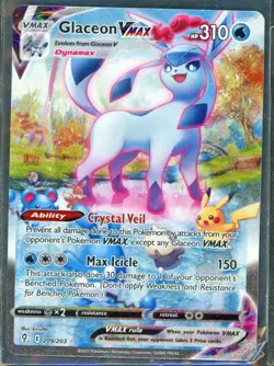 Pokemon Cards - Glaceon Vmax 209/203 - Evolving Skies - Near Mint - Image 1