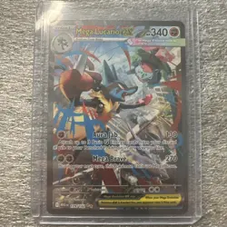 Mega Lucario Ex Alternate Art 179/132 Mega Evolution Secret Rare Pokemon Card NM - Image 1