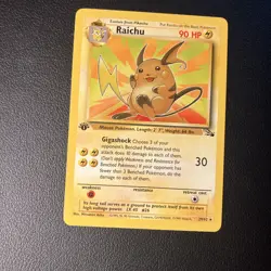 Raichu - 29/62 - Pokemon Fossil 1st Edition Rare Card WOTC VLP - Image 1