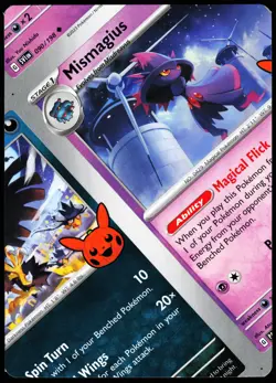 Pokemon Card - Error Twisted Miscut NFC Mismaguis Trick or Trade 131/193 - Image 1