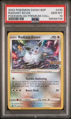 Radiant Eevee SWSH230 SWSH: Sword & Shield Promo Cards Holo PSA 10 - Image 1