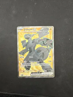 Pokemon TCG Zekrom EX Black Bolt Card 158/086 Near Mint - Image 1