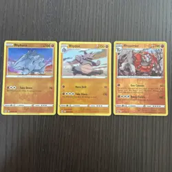 Rhyperior 091/196 - Lost Origin Pokemon Evolution Card Set NM 2 REV HOLO - Image 1
