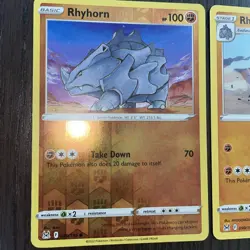 Rhyperior 091/196 - Lost Origin Pokemon Evolution Card Set NM 2 REV HOLO - Image 2