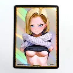 ANDROID 18 Waifu Anime Card LIMITED 1/1 Custom TCG Holo T11049 - Image 1