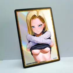 ANDROID 18 Waifu Anime Card LIMITED 1/1 Custom TCG Holo T11049 - Image 2